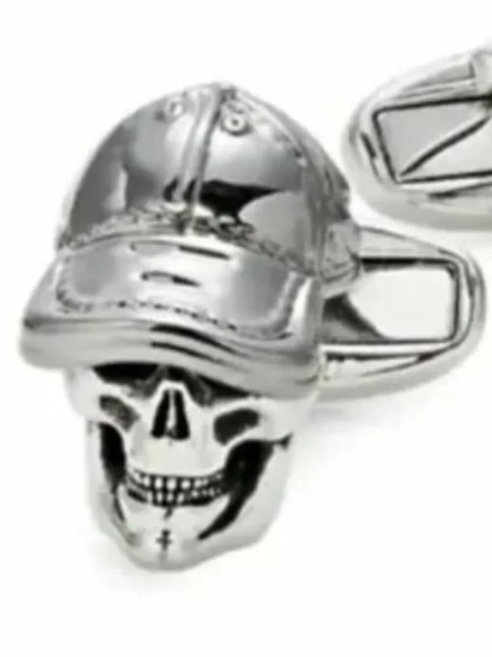 Paul Smith Skull Ball Cap Cufflinks Silver T-Bar Mens Gift Box